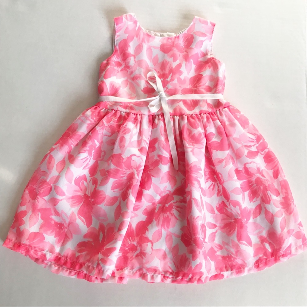 Stunning Carters Bright Pink Easter Floral Dress